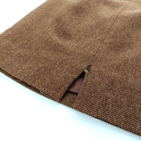 Lauren Ralph Lauren 100% Lambswool Brown Skirt Women's Sz 4 - Picture 8 of 13